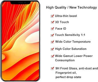 for iPhone 11 Pro Max Screen Replacement 6.5 inch LCD Display 3D Touch Digitizer Frame Assembly Full Repair Kit with Repair Tools, Screen Protector, Instructions