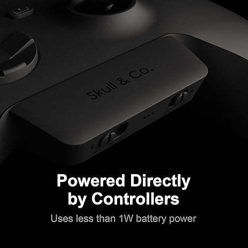 Miniatura 7 de Skull & Co. AudioBox Adaptador de transmisor de audio inalámbrico Bluetooth 5.0 de baja latencia para mandos Xbox (XB1XSXXSSElite2), color negro