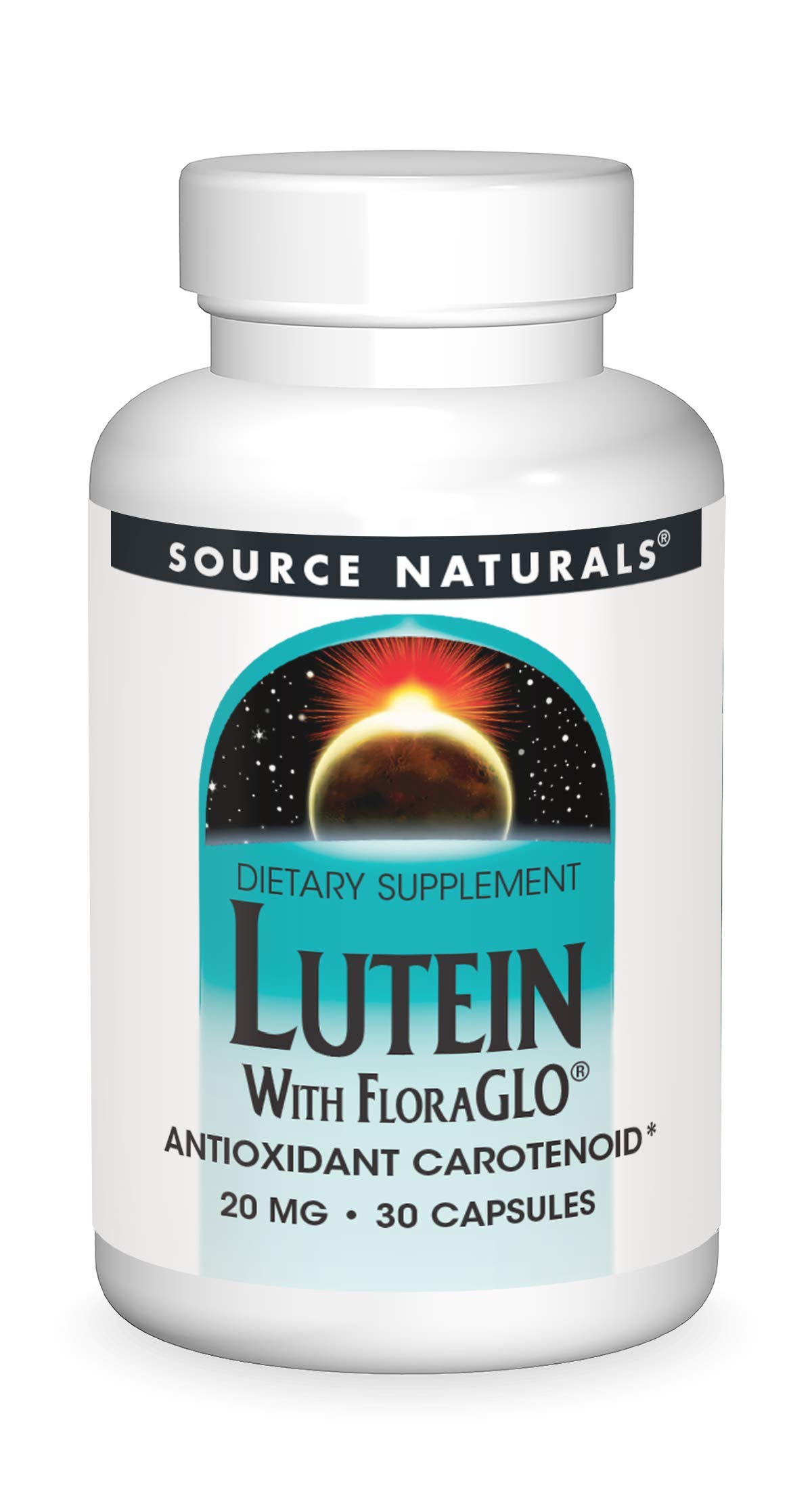 Source Naturals Lutein with FloraGLO 20 mg Antioxidant Carotenoid - 30 Capsules