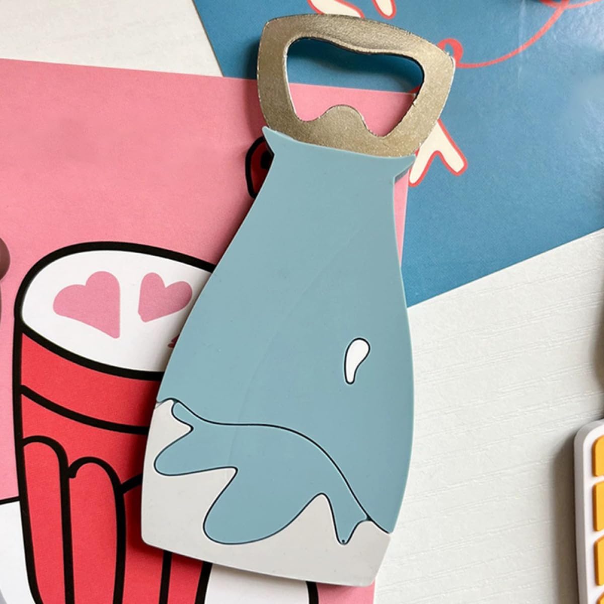 GLEAVI Magnetic Bottle Opener for Refrigerator with Cute Beer Opener Design, Portable Fridge Magnet Tool for Home Bar Use, Sturdy Wall-mounted Kitchen Gadget for Easy Bottle Opening image 5