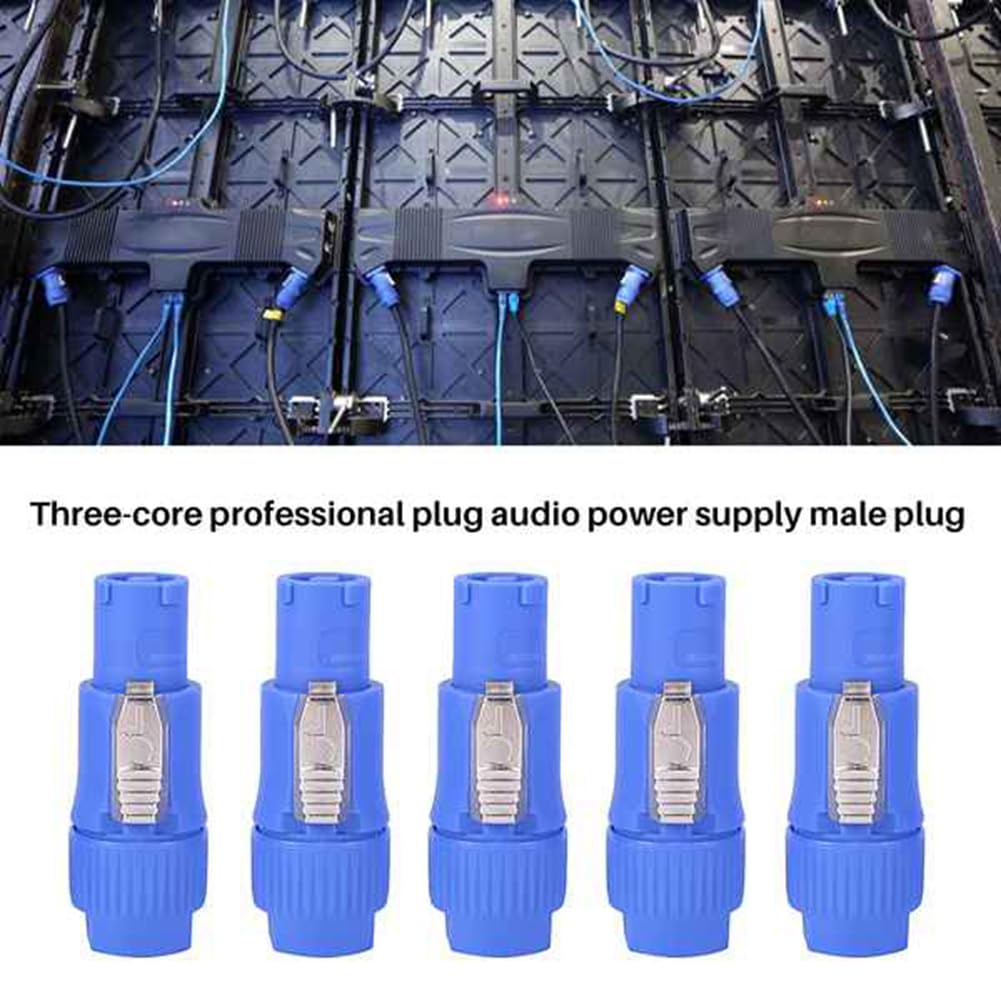 20 pièces NAC3FCA NAC3FCB Connecteur Speakon Connecteur Powercon mâle de 3 20 A 250 V Connecteur de fiche d'alimentation CA Bleu et gris