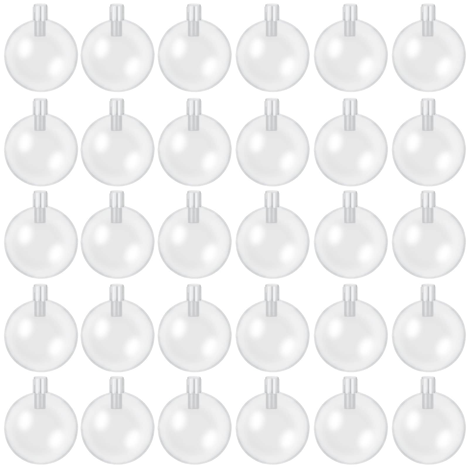 TERRIFI 30 Pcs Durable Squeak Toy Replacements - Clear, Round, Squeakers Dog Squeakers Replacement Dog Baby Toy Noise Maker Insert Replacement for Dogs and DIY Toy Repairs (50mm/1.97in)