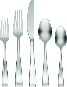 Oneida F118065Al20 Satin Moda 65 Piece Flatware Set