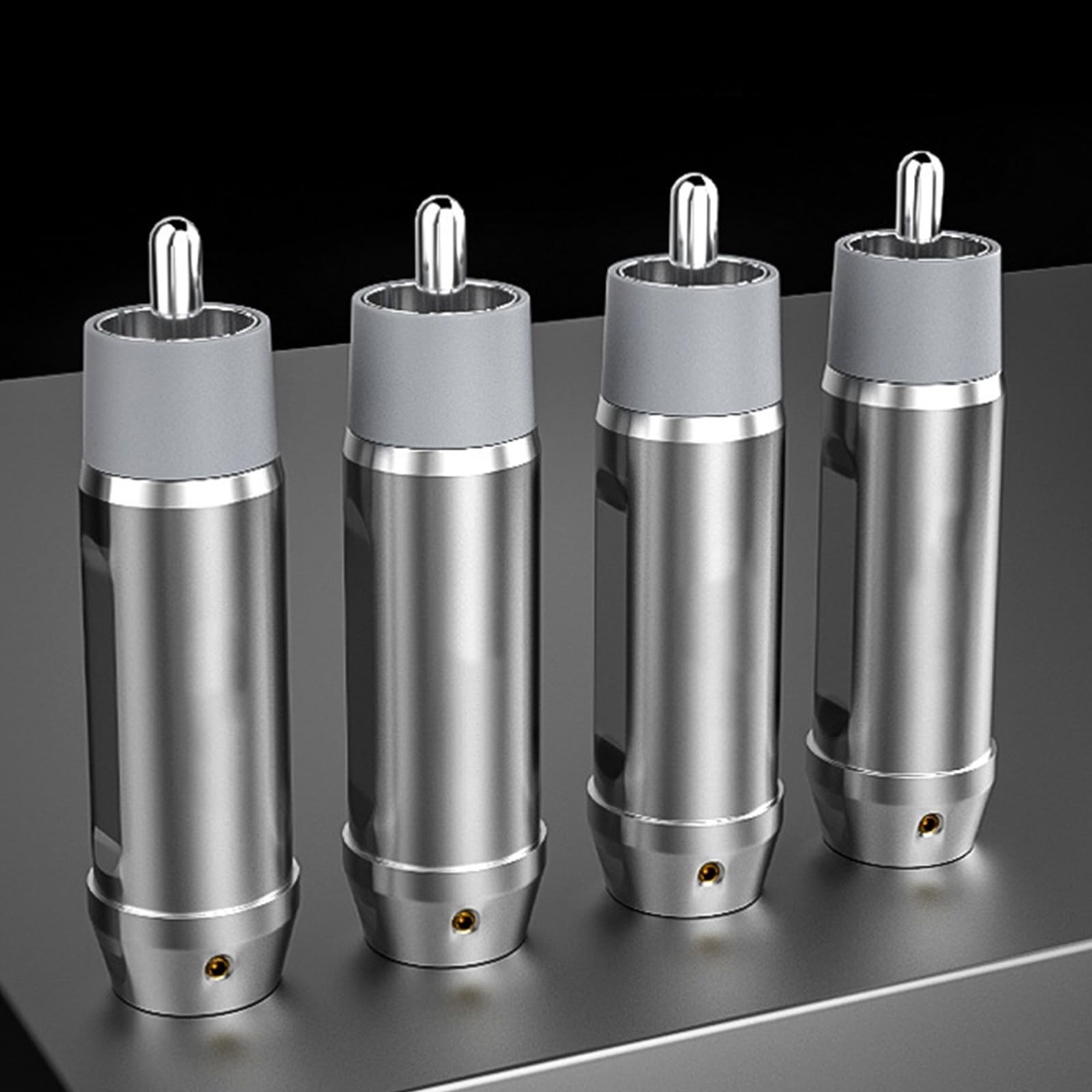Générique Prises de Musique, câble Coaxial, Adaptateur de Son pour Lecteur de Musique, amplificateurs, fiches de Connexion pour équipement Domestique, câble argenté