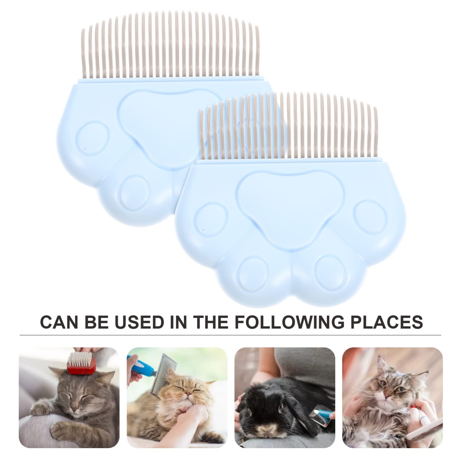 FRCOLOR 6piezas Peines Para Gatos y Perros Cepillos De Eliminación De Pelaje Herramienta De Cuidado Para Mascotas Diseño Para Desenredar y Limpiar Pelo Suelto