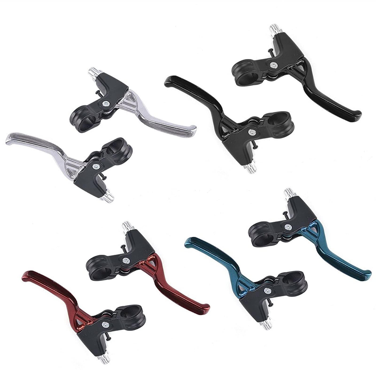 Leva del freno per bici 2 pezzi maniglia leggera per leva del freno per bici mountain MTB bicicletta leve freno in lega maniglia del freno per moto parti di bicicletta (colore: nero)