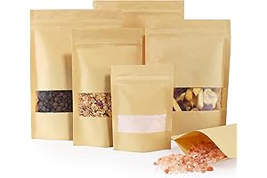 FireKylin Kraft Stand Up Pouches with Window