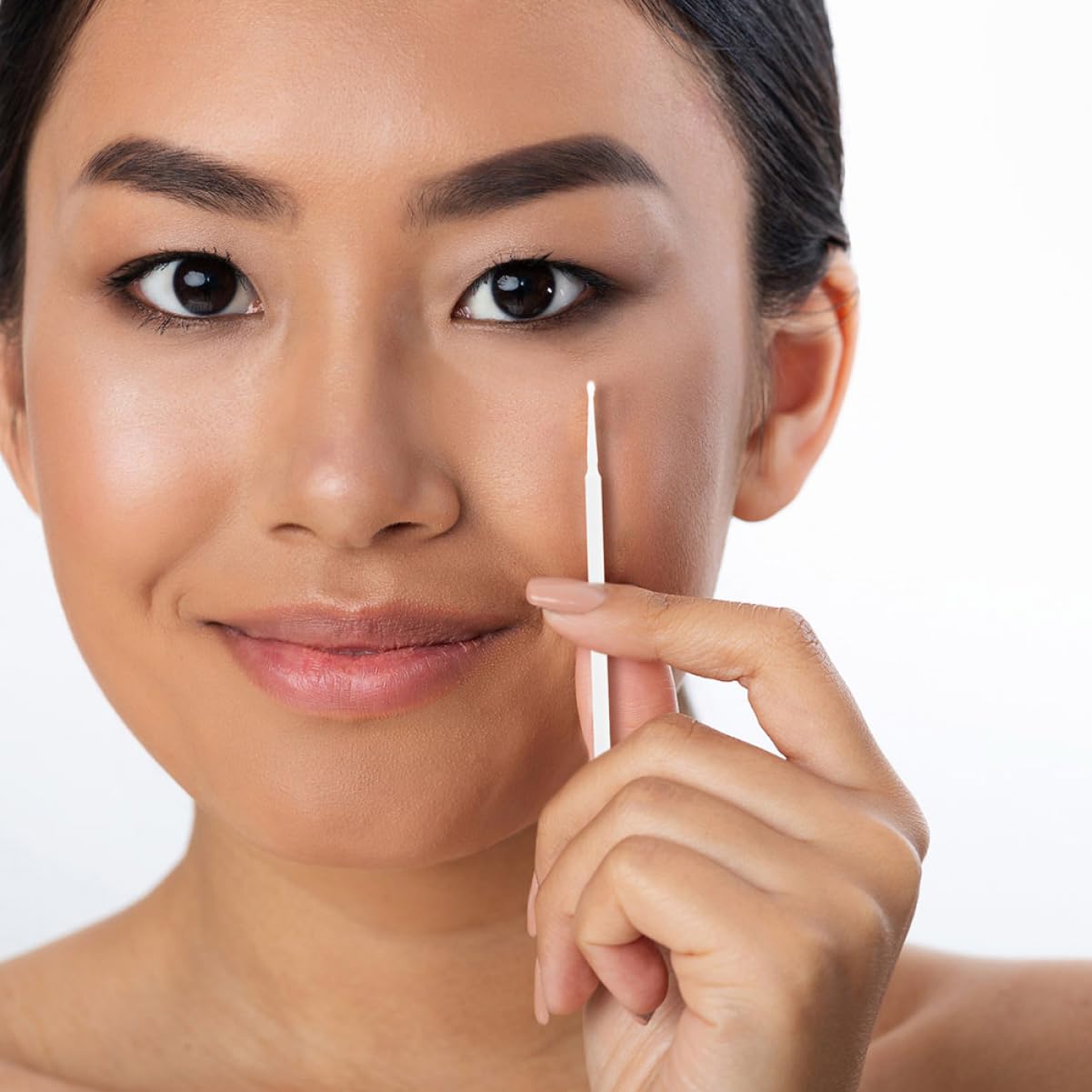 Disposable Beauty Cotton Applicator Sticks 4 Pack Eyebrow Swabs for Makeup Application Household Beauty Accessories for Cosmetic Touch-Ups