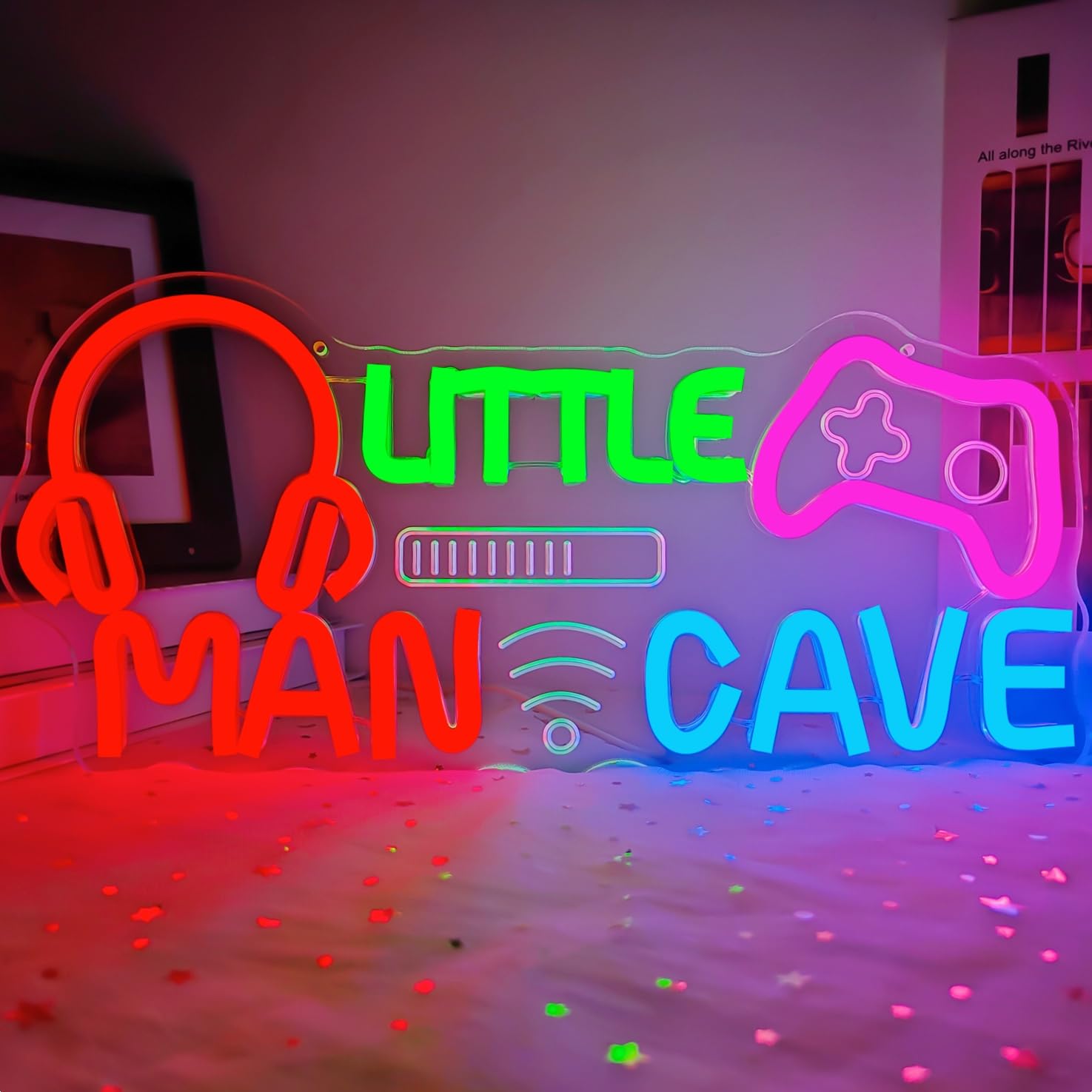 Letrero de neón con luces LED de neón para niños y adolescentes, decoración de habitación para dormitorio, sala de juegos, guardería, decoración de pared