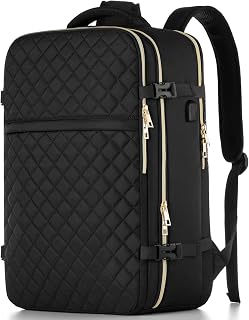 MOMUVO 30L Flight-Approved Carry-On Backpack with 17-inch Laptop Compartment & USB Charging