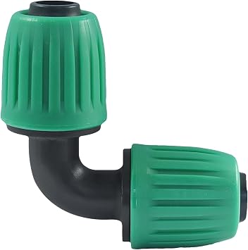 12 Pack 1/2" Drip Irrigation Fittings, Lock Barbed Elbow Connectors, 1/2 inch Anti-Drop Elbow Connectors for Irrigation Tubing1/2" ID x 0.65" OD