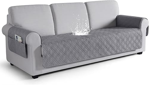 Miniatura 14 de VANSOFY Funda de Sofá, Fundas de Sofá Impermeables Lavables Forro Protector de Muebles Fundas de Asiento de Sofá Antideslizantes para Perros, Azul