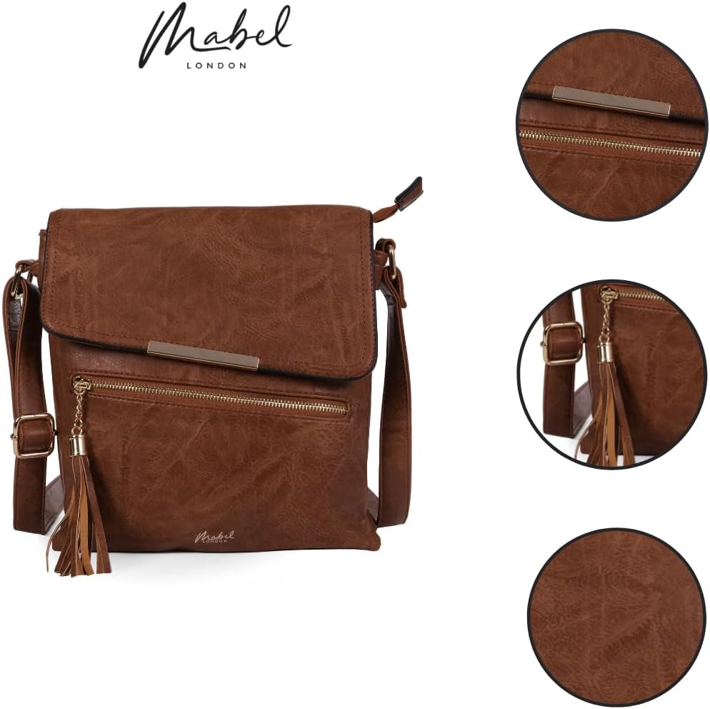 Mabel London - Women’s Cross Body Handbags – Trendy Messenger Long Shoulder Strap Bags in Various Styles - Bonnie