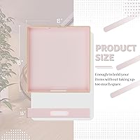 Vista 100 de MAONAME Bandeja de servir azul real con asas, bandeja decorativa rectangular, bandejas modernas para mesa de café, bandejas otomanas de plástico