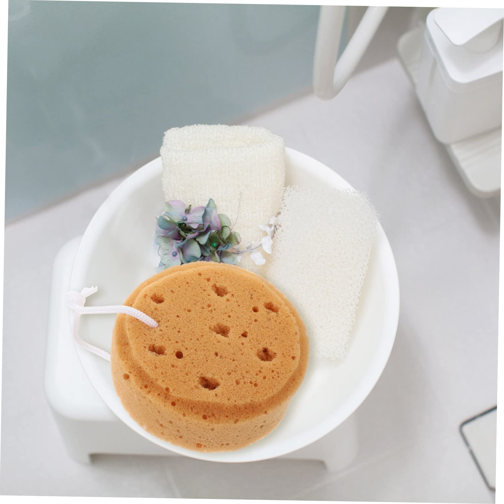 Healvian 5 Set Di Spugne Da Bagno Spesse Per Il Corpo Cordino Da Appendere Esfoliante Scrubber Per Il Corpo Per Uomini E Donne Facile Da Asciugare 4 Pezzi*5