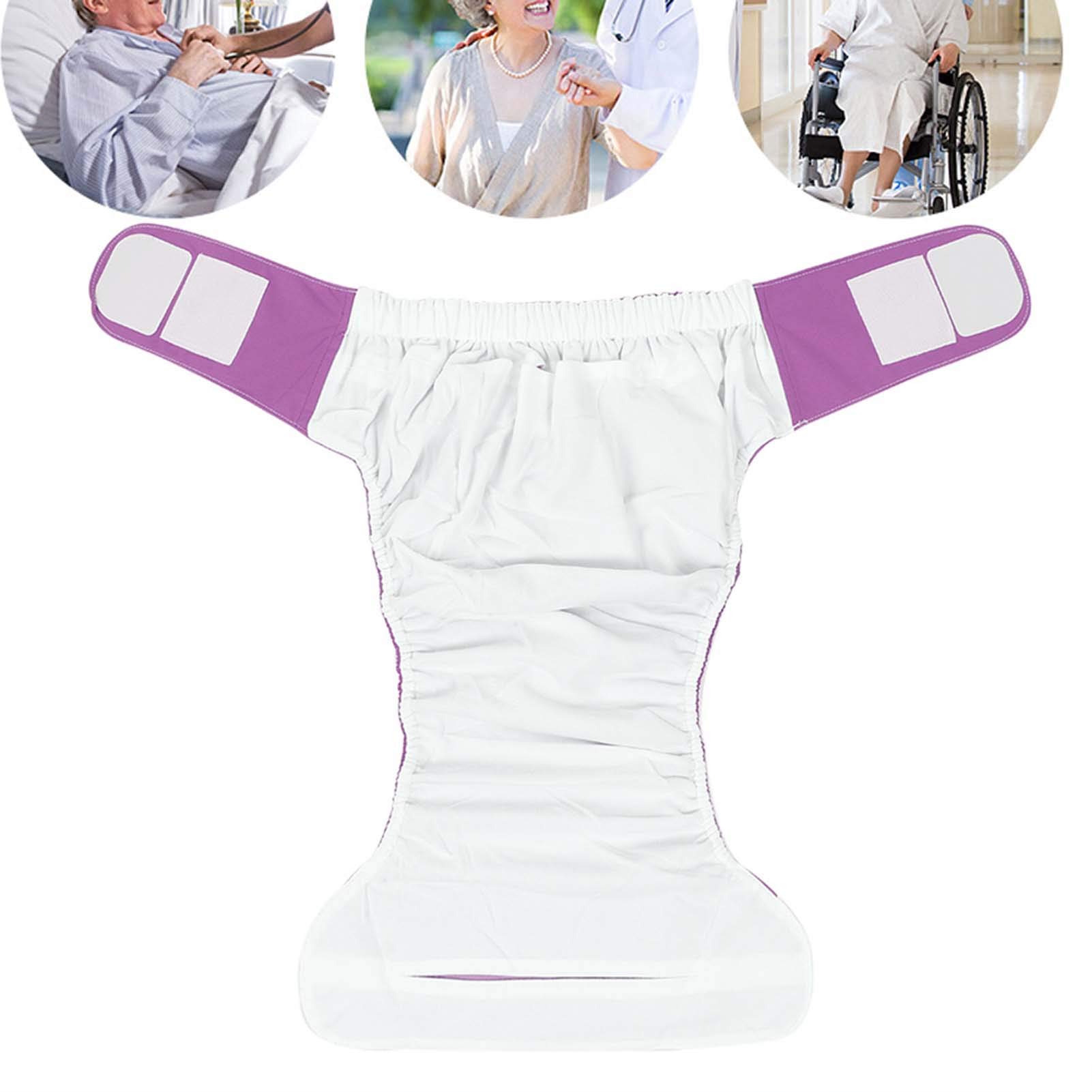 Pañales de Tela para Adultos, Pañales de Natación para Adultos Impermeables Lavables Reutilizables para Adultos Mayores Pañales de Tela Pañales de Bolsillo Pañales para Adultos(Pañal morado)