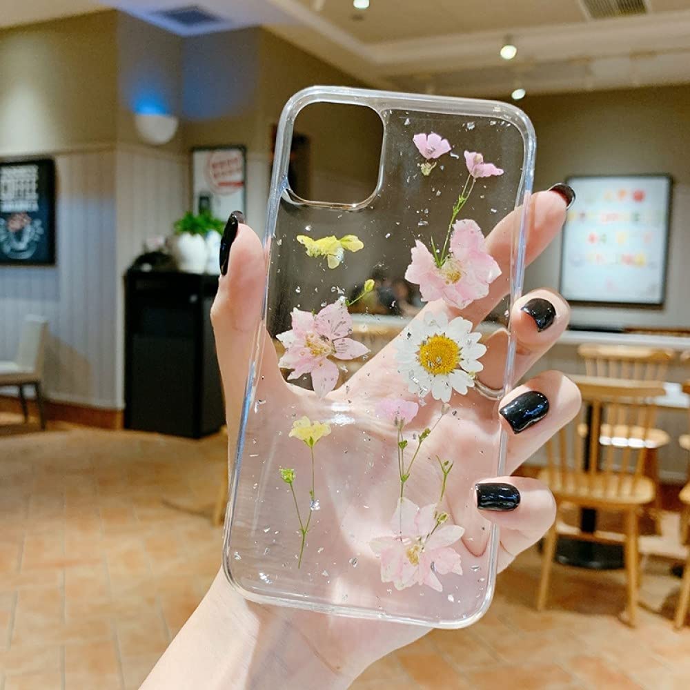 Amazon.co.jp: ドライフラワー 透明電話ケース iPhone 11 12 13 14