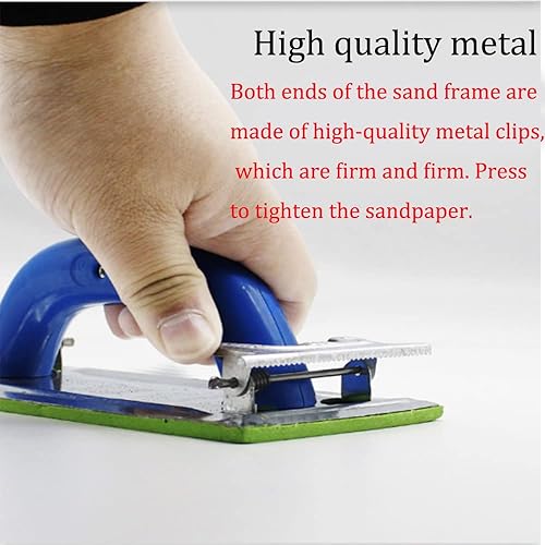 Miniatura 5 de Utoolmart Lijadora de mano, soporte para papel de lija con mango de plástico, 7.283 x 3.346 in, bloque de lijado manual para paneles de yeso,