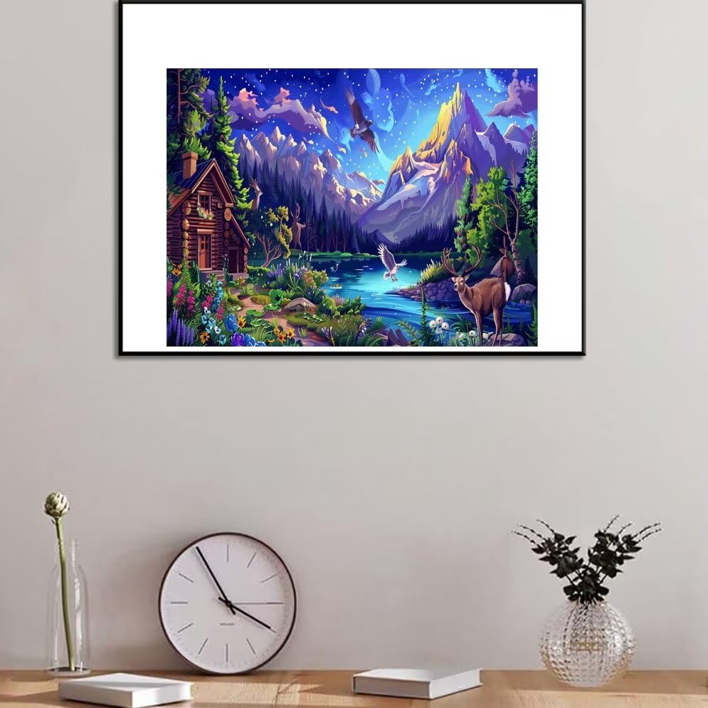 Kit Peinture Par Numéros Cerf Forêt - Toile 30x40cm Pour Adultes Débutants - Relaxation & Décoration