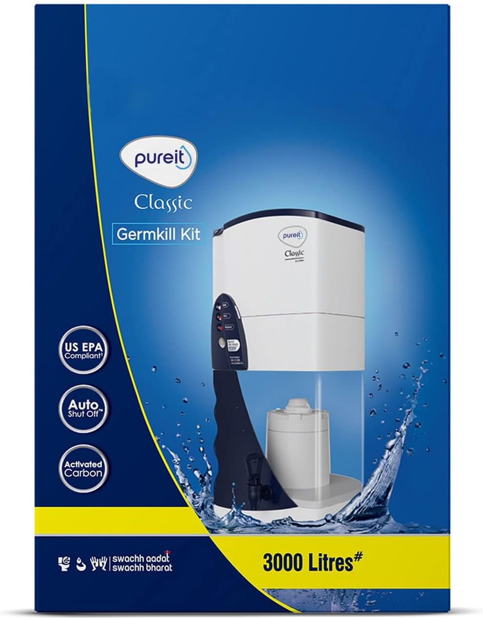 Pureit Germkill kit for Classic water purifier - 3000 L capacity Activated Carbon