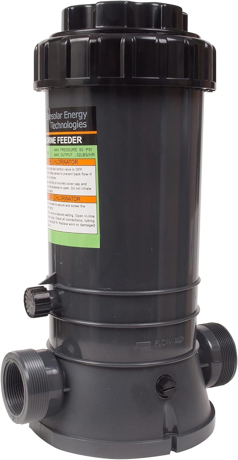 Automatic pool chlorinator inline for above ground and small in-ground pools