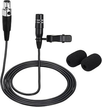 MECCANIXITY Lavalier Lapel Microphone, Mini XLR 3 Pin TA3F Plug Condenser Collar Microphone 1m Wired Unidirectional Condense Mini Lapel Mic for Presenters Musicians Actors