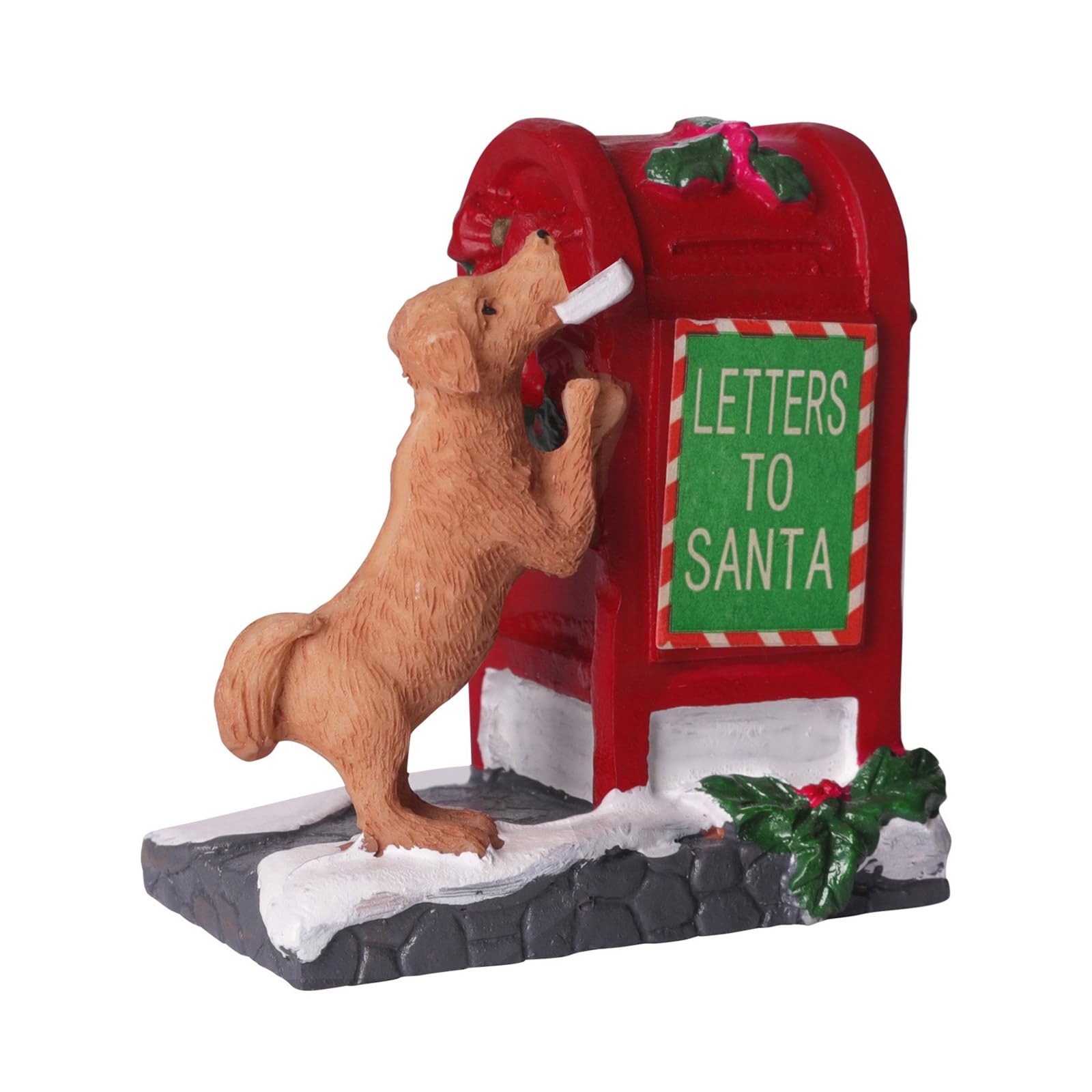 Tsophreniq Dog Mailbox Figurine Decoration Desktop Accessory for Students and Worker Multipurpose Resin Mail Container Study Room Ornament