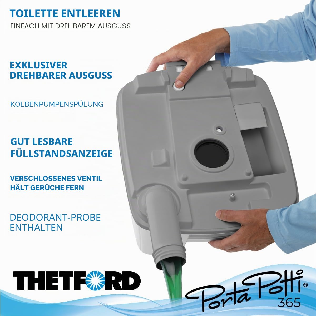 Thetford 92820 Porta Potti 365 Toilette Portatili Qube, weiß, 414 x 383 x 427 mm