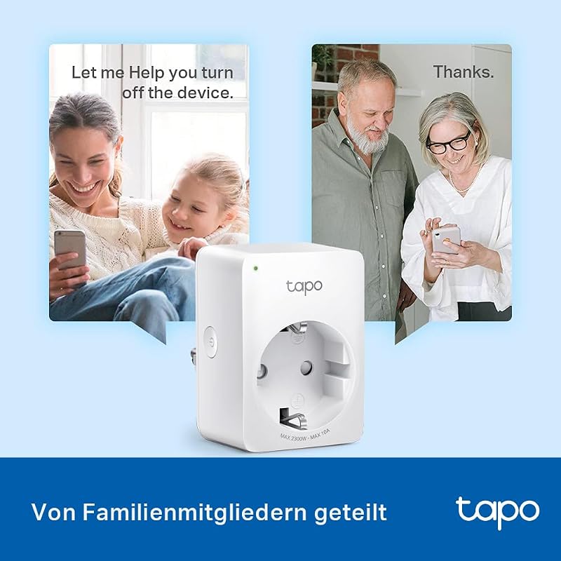 TP-Link Tapo P100 Okos WiFi Konnektor 4 db-os Csomag - Alexa és Google Home Kompatibilis, Távirányítható, Hangvezérelhető, Hub Nélküli