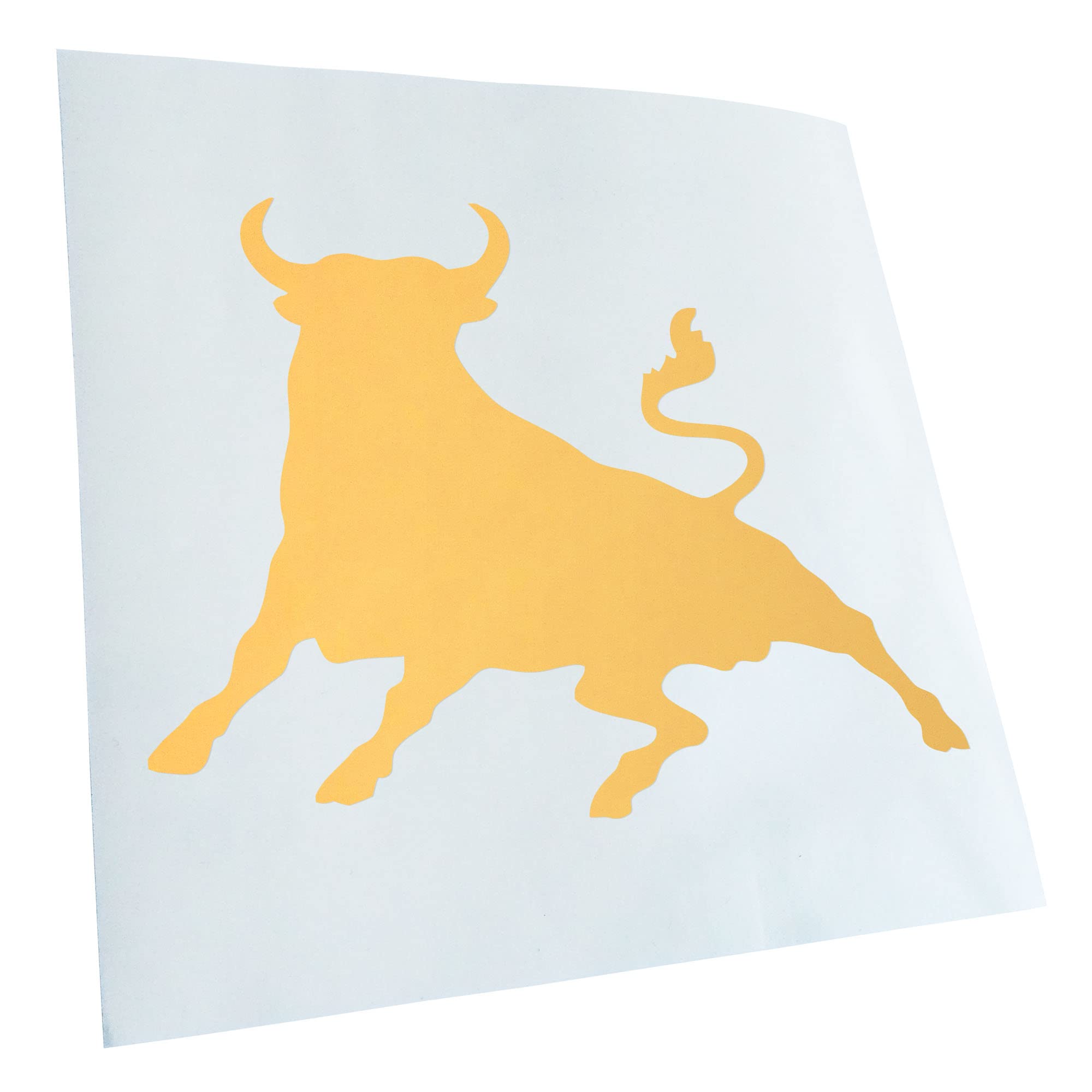 Kiwistar - Car Sticker - Gold Chrome - 13 x 10 cm Taurus Toro Bull - Rear Window Car Sticker Weatherproof for Car Truck Moped Truck - Sticker Exterior Self-Adhesive Tuning Accessories for Window