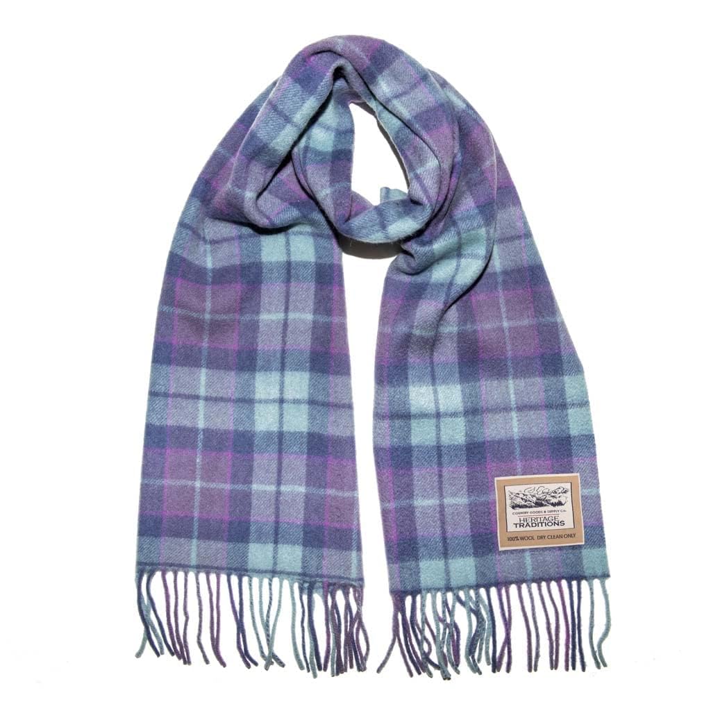 Heritage Traditions Men's Ferguson 100% Pure Wool Tartan Scarf, Check Scarf For & Wo, Scottish Scarf Style, Wo's Wool Scarf With Soft Brushed Finish & Fringe (Ferguson)