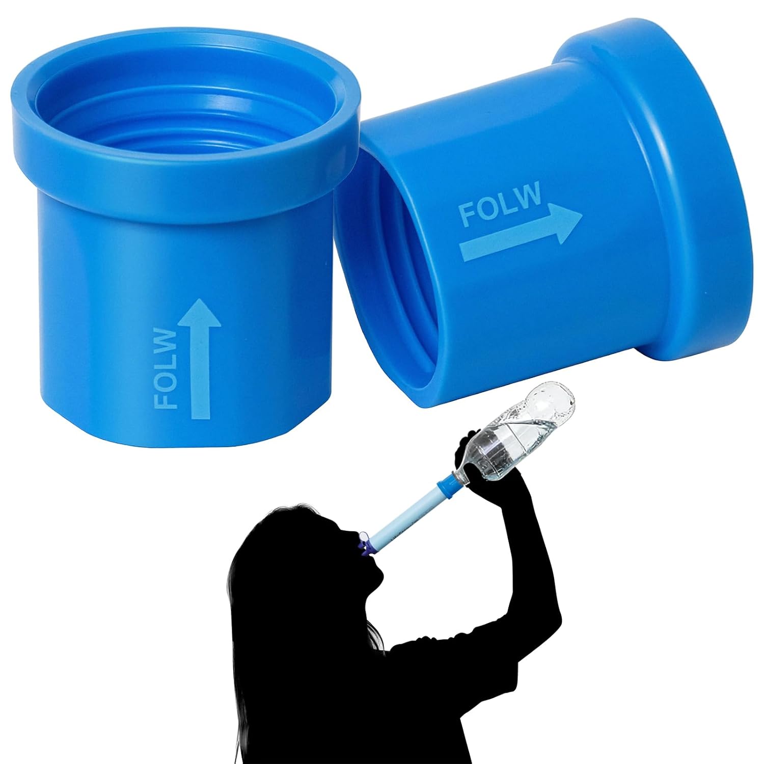 2-Pack Water Filter Coupling for LifeStraw, Fits 28mm Bottles & Bags