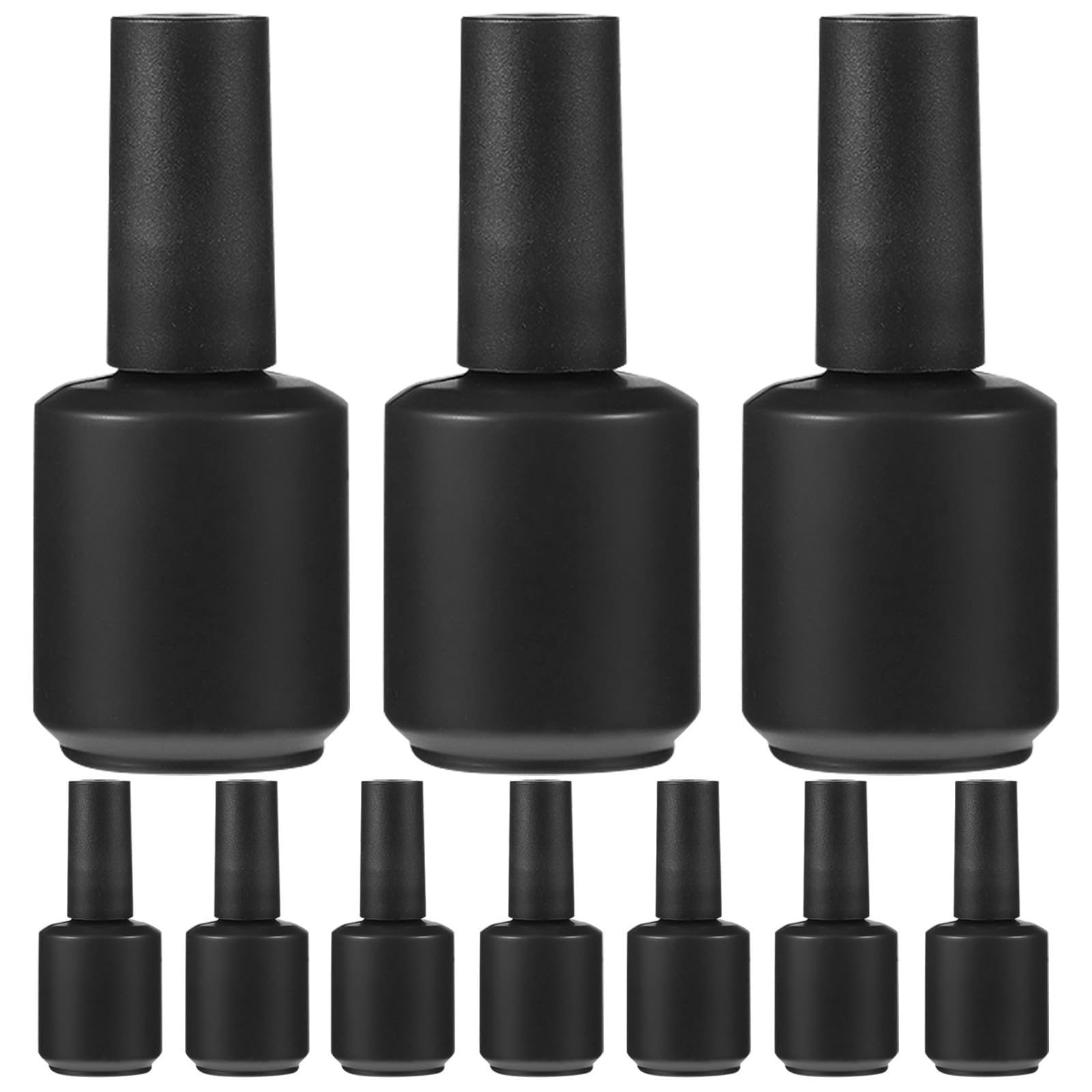 Botellas vacías con cepillo de 15ml hechas de plástico resistente para esmalte de uñas 8