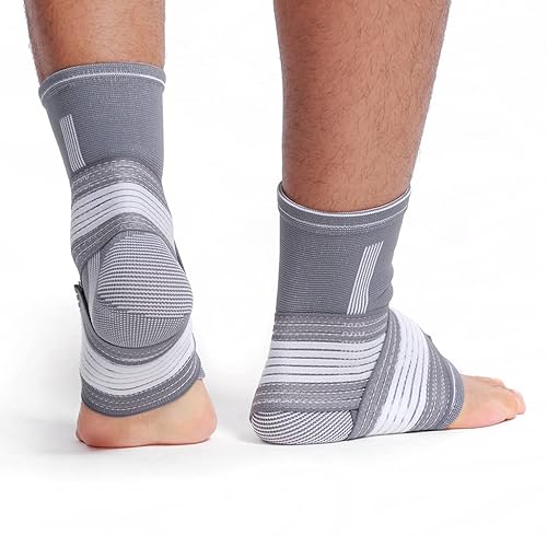 Miniatura 3 de NeoTech Care Tobillera ajustable, gris (talla XL, 1 par)