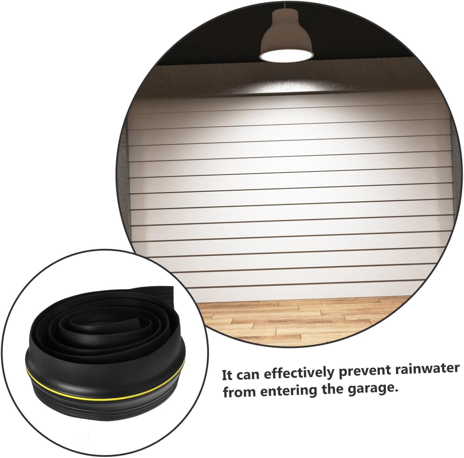 Tofficu Garage Door Seal Strip Bottom Rubber Seal for Weatherproofing Easy Installation Suitable for Various Garage Door Gaps Flexible and Cuttable for