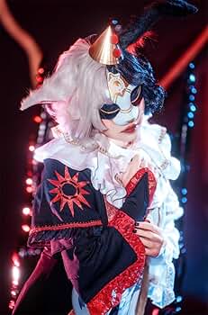 最終値下げ 第五人格 IdentityV 泣きピエロコスプレ 衣装➕ウィッグ Amazon.co.jp: [DOZZZY] ウィッグ +マスク付き 第五人格