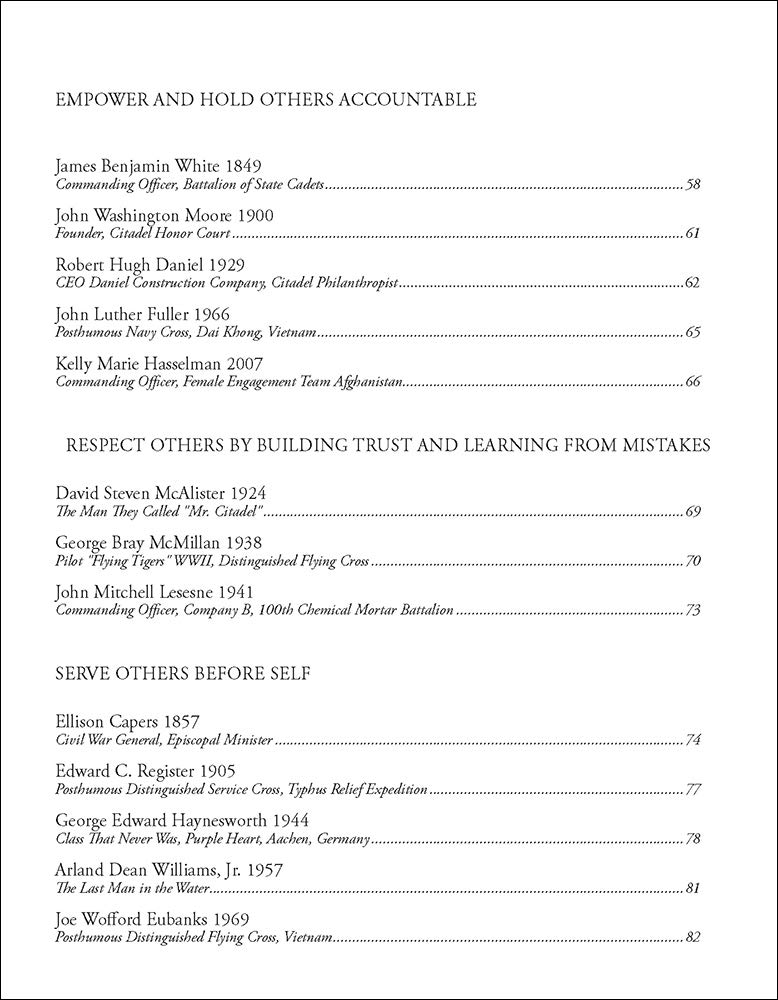 The Soul of the Citadel (Characteristics of Principled Leadership from the Military College of South Carolina)