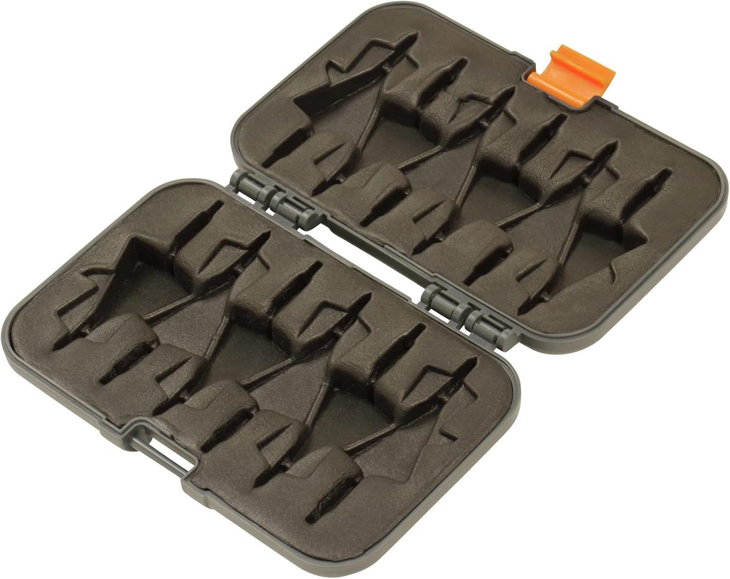 Allen Company Titan Broadhead Box & Caddy - Holds 6 Broadheads with Closed Width Up to 1-3/8" - Outdoor Storage for Bow, Compound Bow, Crossbow Accessories - Gray/Orange image 12 of 12 B08P5XCNNP