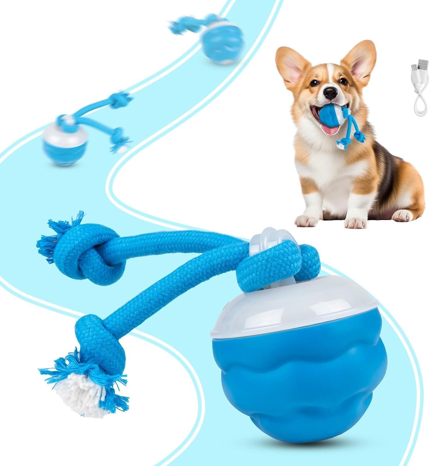 Interactive Dog Toys Ball - Fun Moving Dog Toys to Keep Them Busy | Smart Jum...