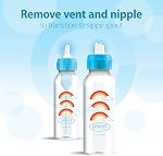 Dr. Brown's Options+ Bouteille étroite pour bébé Sippy Kit de démarrage de bouteille, simple, bleu, 8 Ounce