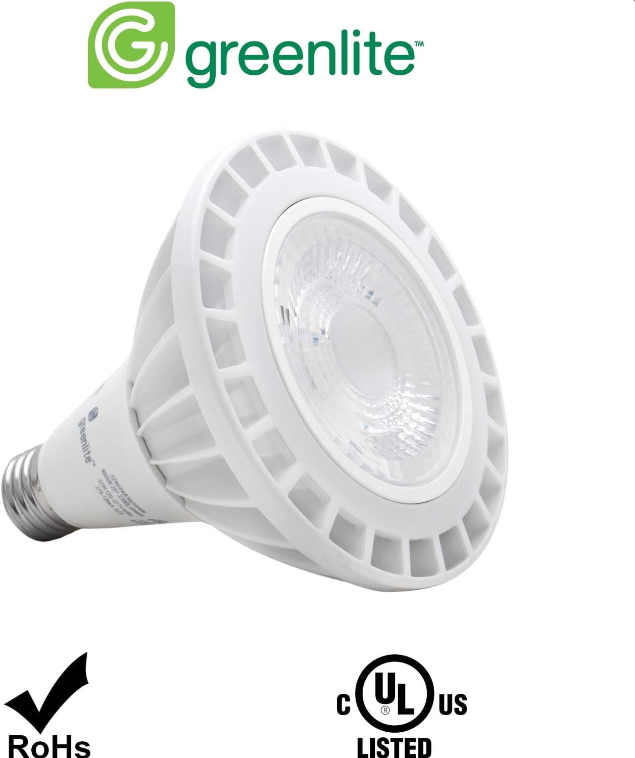 Greenlite 32W LED PAR38 Flood Light Bulb, 250W Equivalent, 3300 Lumens, 4000K Cool White, E26 Medium Base, 120V/277V (1 Pack)