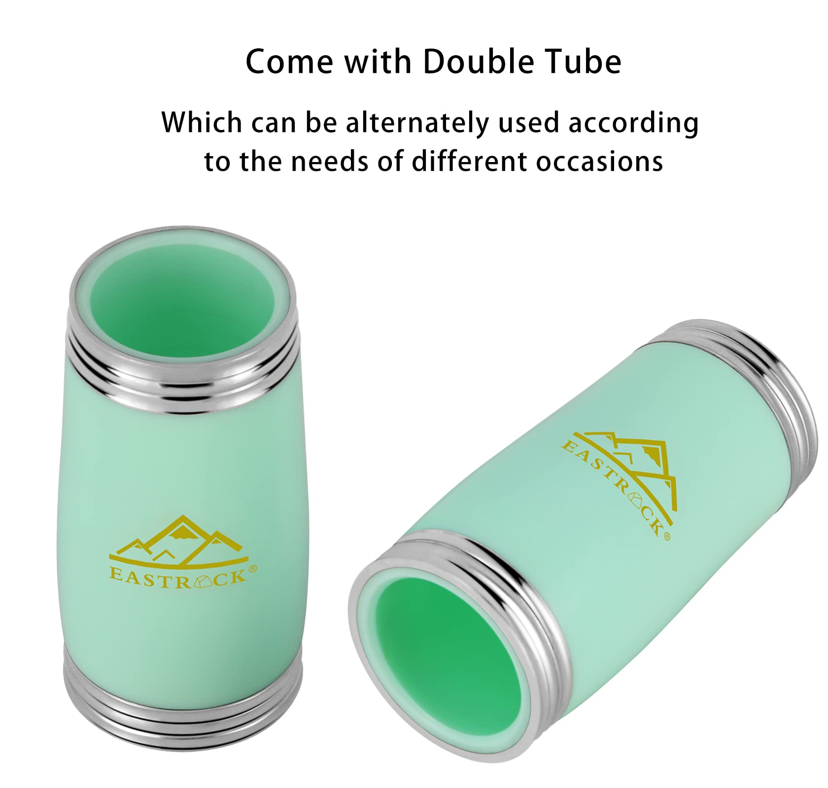 EASTROCK Bb Flat Clarinet - Nickel Keys, Green, Beginner Student Clarinet with 2 Barrels, Hard Case and Cleaning Kit