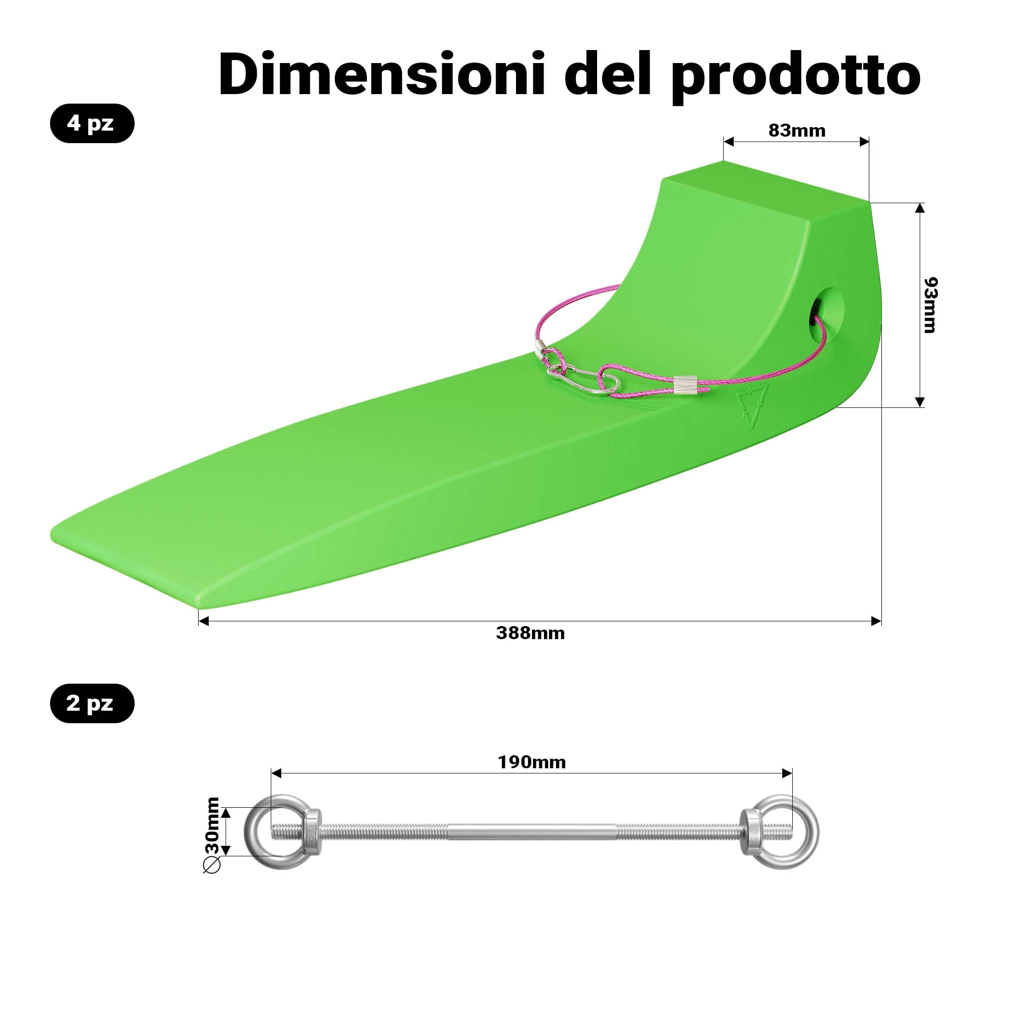 Wiltec Set di 4 cunei fermaruota, ausilio di carico per servizi di soccorso stradale e trasporto auto, max 1814 kg per cuneo, in HDPE, per carri attrezzi, bisarche, rampe di carico