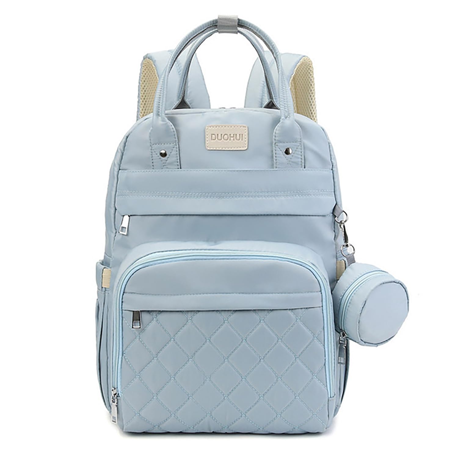 House of Quirk Diaper Bag Maternity Backpack, Baby Girl Boy Diaper Bag for Dad Mom with Pacifier Case, Unisex Large Diaper Bag for Travel-image-47