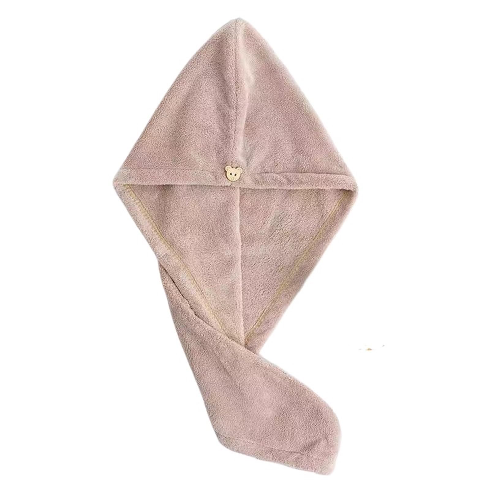 Serviette turban séchage rapide double couche anti-frisottis kaki