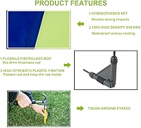 Vista 7 de Poray Soccer Goal for Kid Easy-up Set of Two Portable Soccer Net 210D Oxford with 8 Field Marker Cones Extra Stakes Fun for Backyard and Soccer