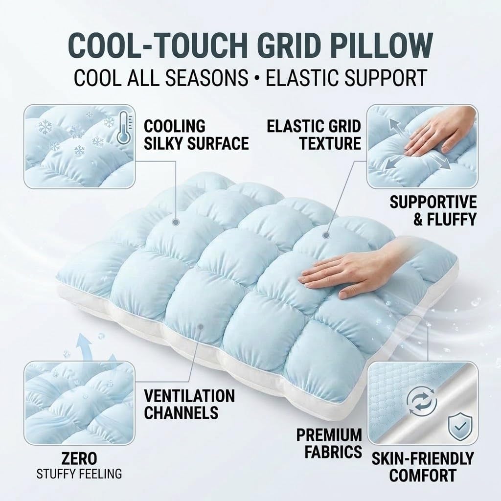 Cooling Pillows Double-sided Ice Silk Cloud Bed Pillow for Sleeper Sleeping