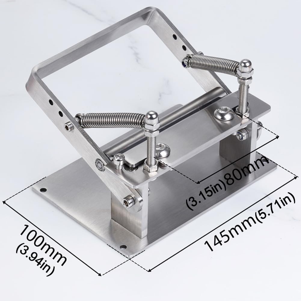 Leather Skiver, Manual Skiving Machine for Leather Splitter with G-Clip, Strap Cutting Thinning Tools, Leathercraft Working DIY, Silver