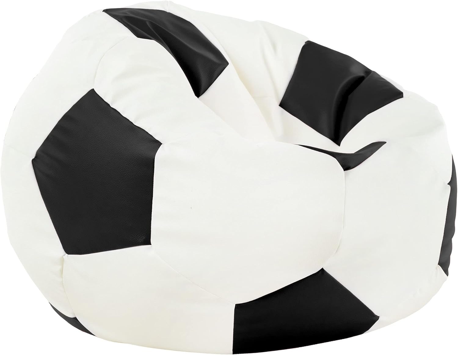 Pouf Poltrona A Sacco Senza Riempimento - Design 3D Calcio, Morbido E Lavabile