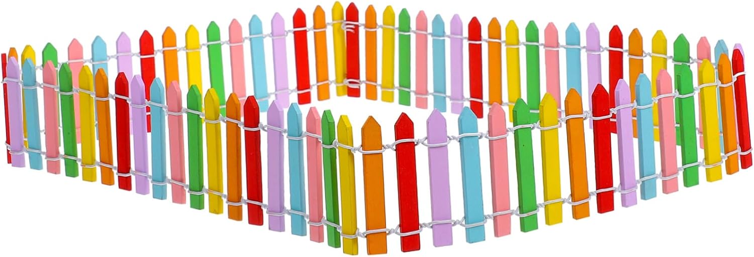 Mini Wooden Garden Fence, Fairy Garden Border Decoration